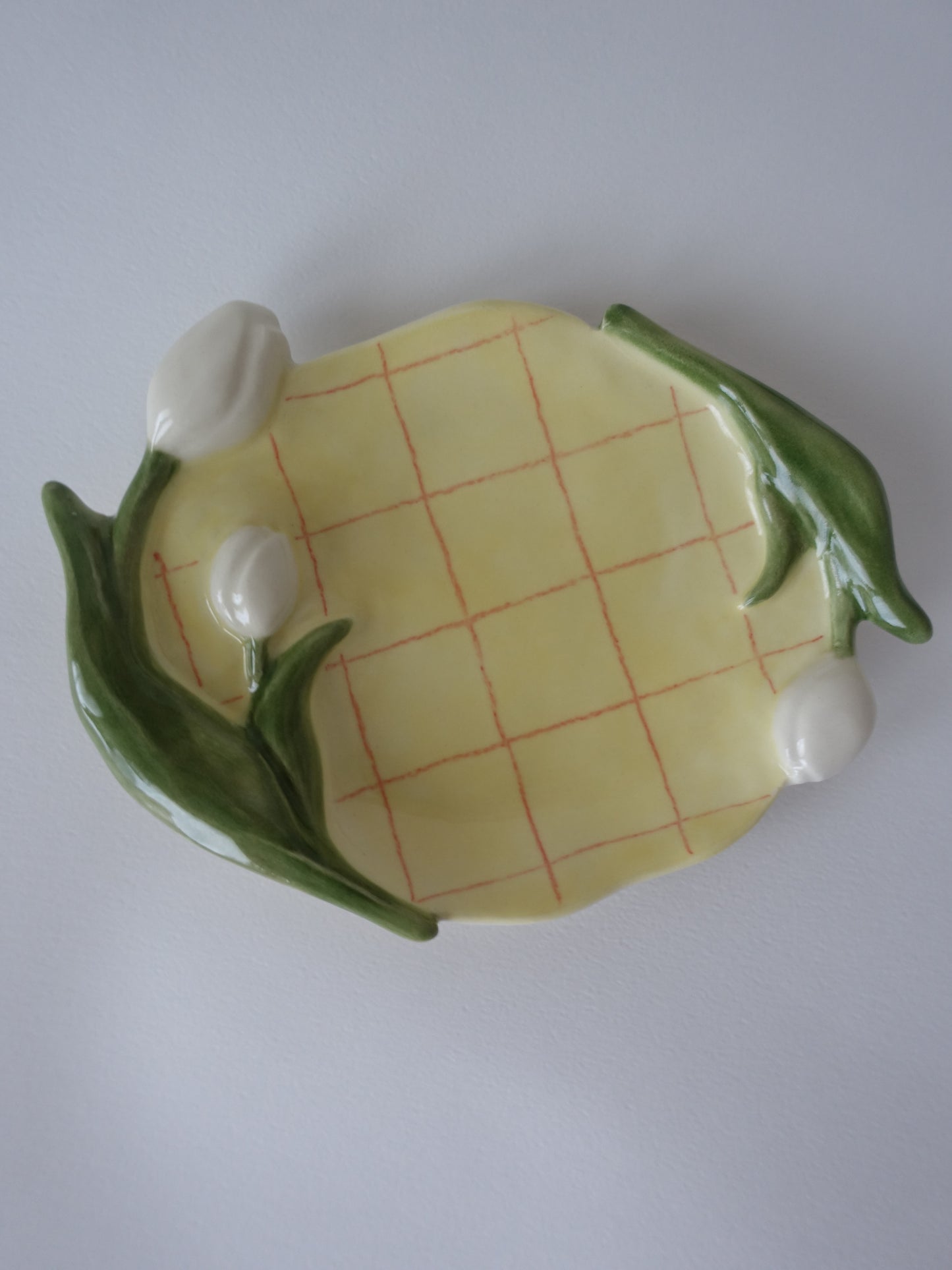 オオヤサイリ チューリップ小皿(yellow×white)