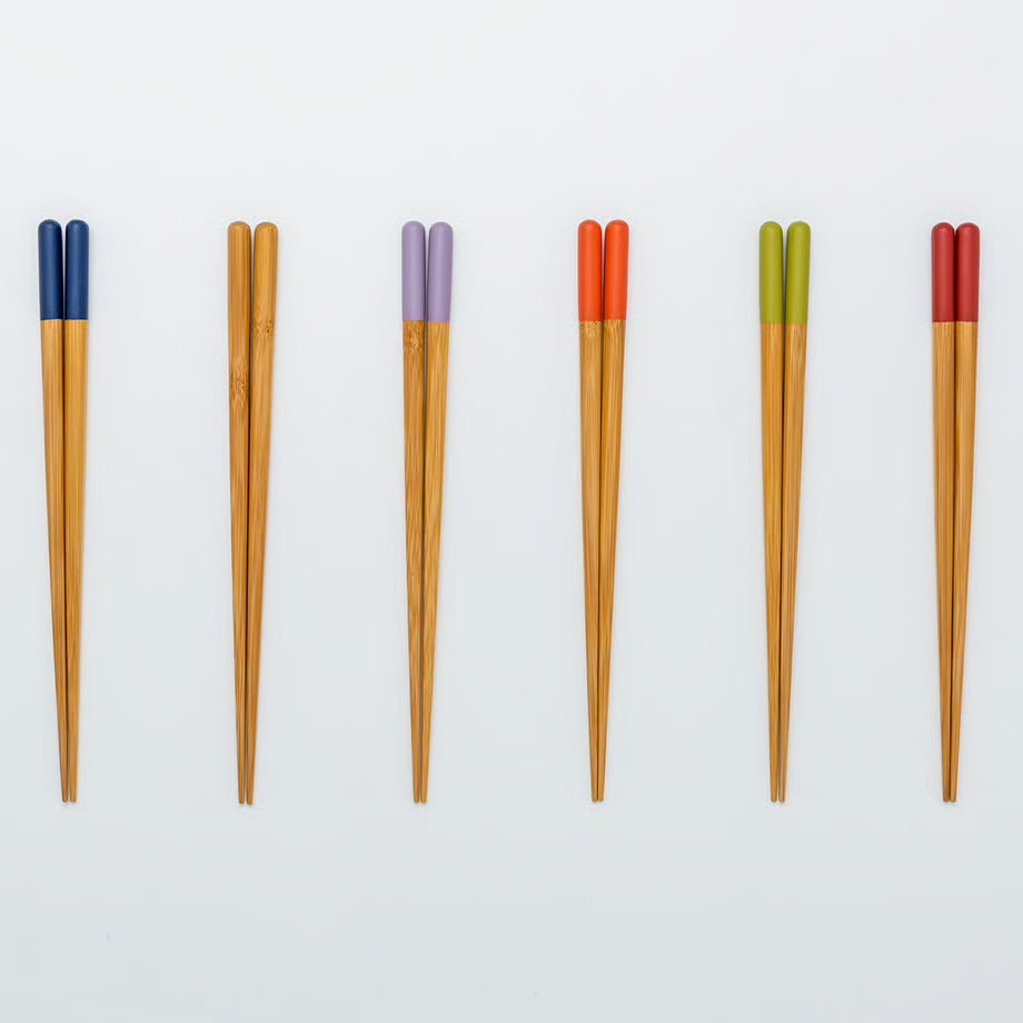 ヤマチク 新がんこ箸（ネイビー・パープル・レッド・オレンジ/23cm/食洗機対応）