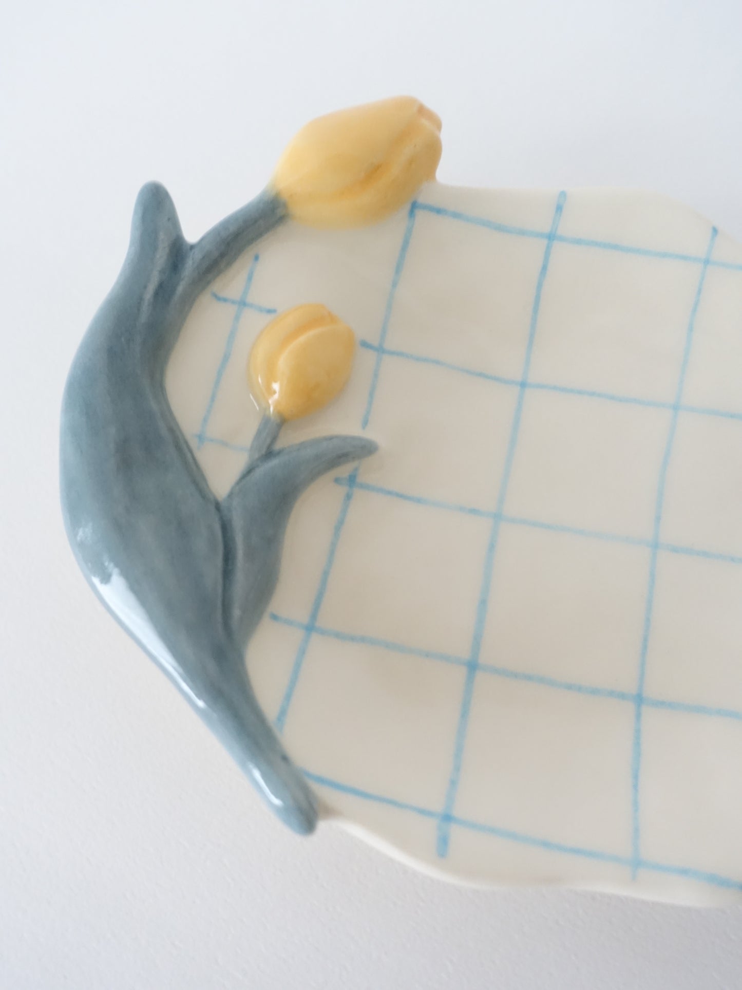 オオヤサイリ チューリップ小皿（light blue×orange）