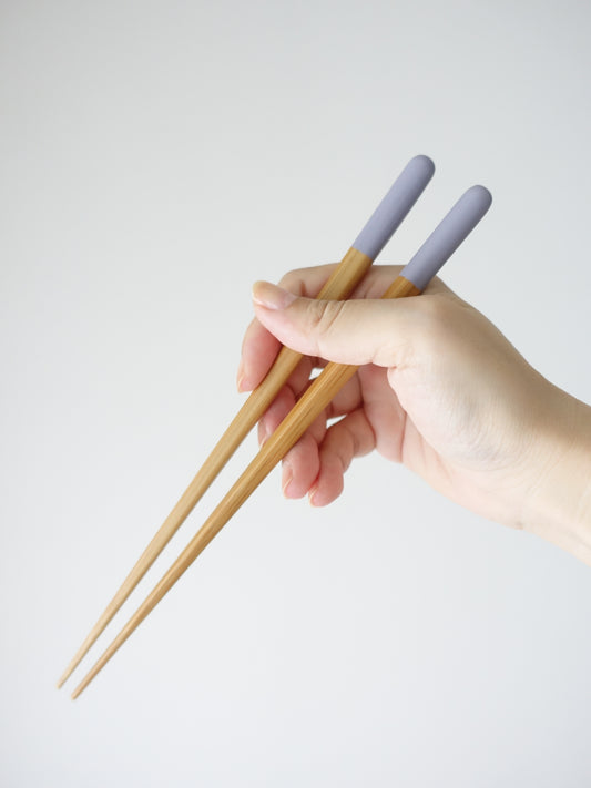 ヤマチク 新がんこ箸（ネイビー・パープル・レッド・オレンジ/23cm/食洗機対応）