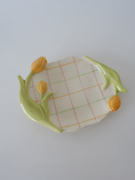 オオヤサイリ チューリップ小皿（orange）