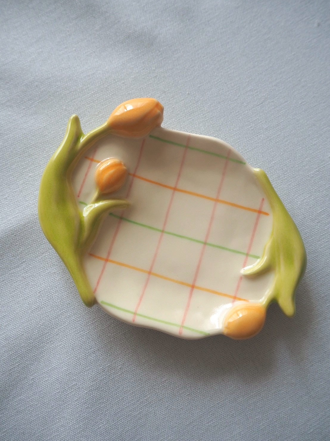 オオヤサイリ チューリップ小皿（orange）
